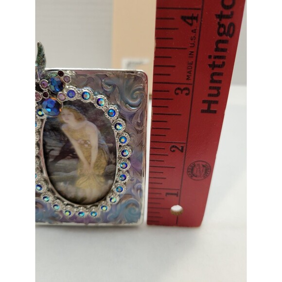Kirks Folly Fairy Enamel Blue Crystals Small Picture Frame 2x3 - Picture 10 of 10